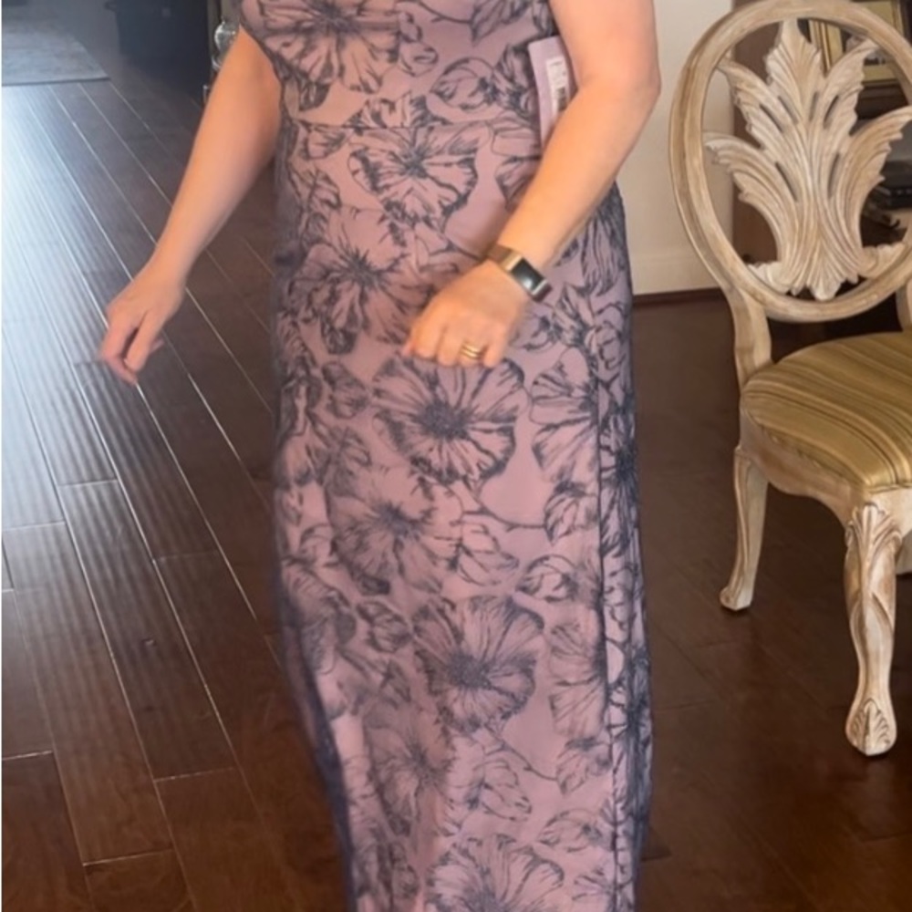 JS Collections Purple Floral Dress
